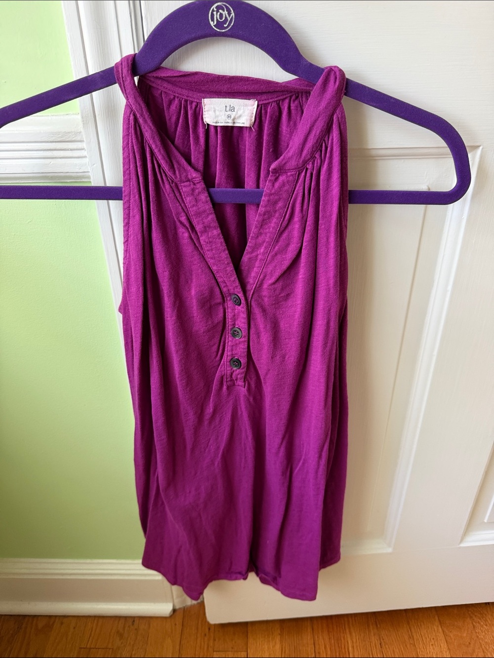 Anthropologie purple tank xs